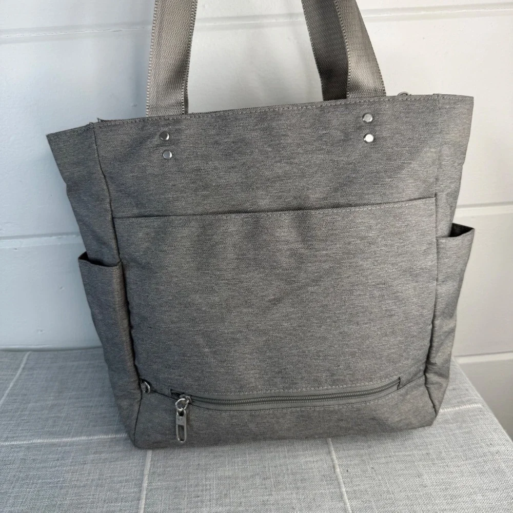 Baggallini Carryall Daily Tote Gray Travel‎ Bag